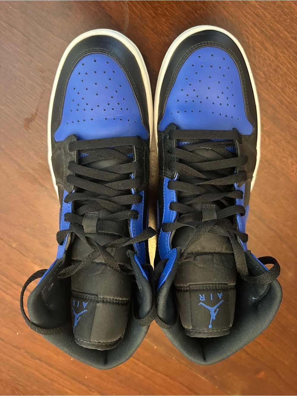 Nike Men's Sneakers Blue and Black High-Top